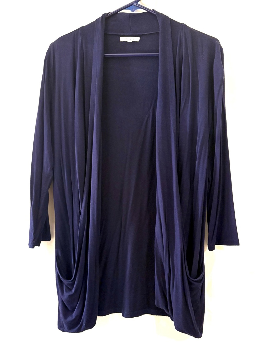 Maurices Navy Draped Open-Front Women's Cardigan